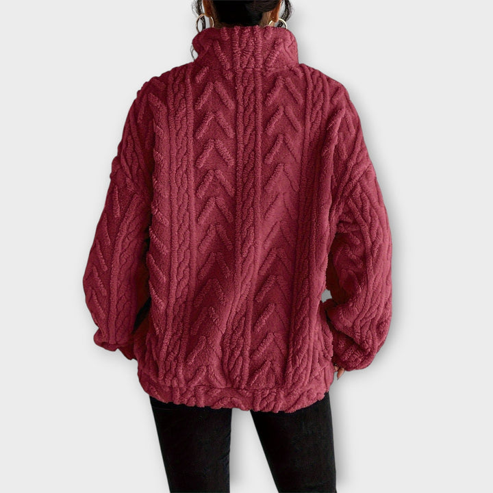 Eleanor™| Braided Zip-Up Pullover