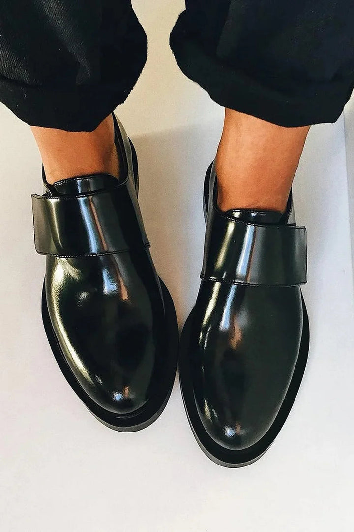Tisaya | Polished Strap Loafers