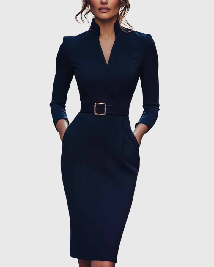 Estelle | The Belted Power Maxi Dress