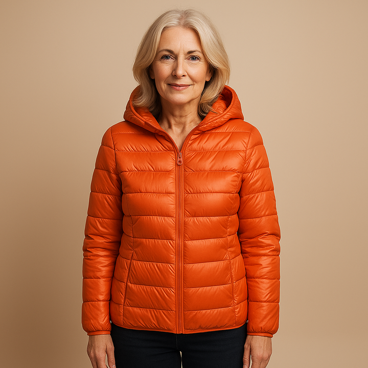 Ruth & Eleanor™ | Hooded Puffer Jacket - Orange