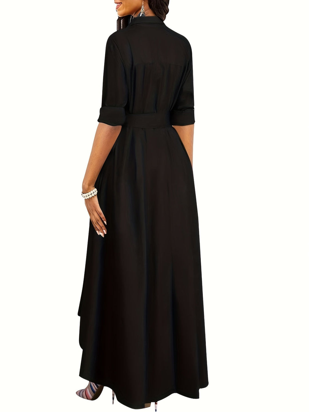 Marianne | Holiday Perfect Button-Front Maxi Dress