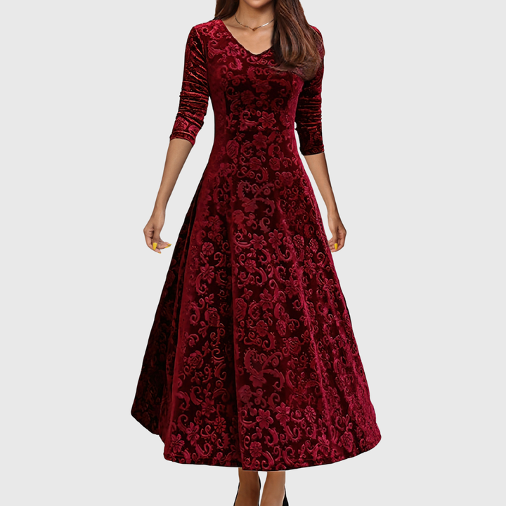 Nancy | Holiday Velvet Elegance Dress