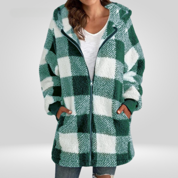 Ardia - Plaid Zip-Up Jacket