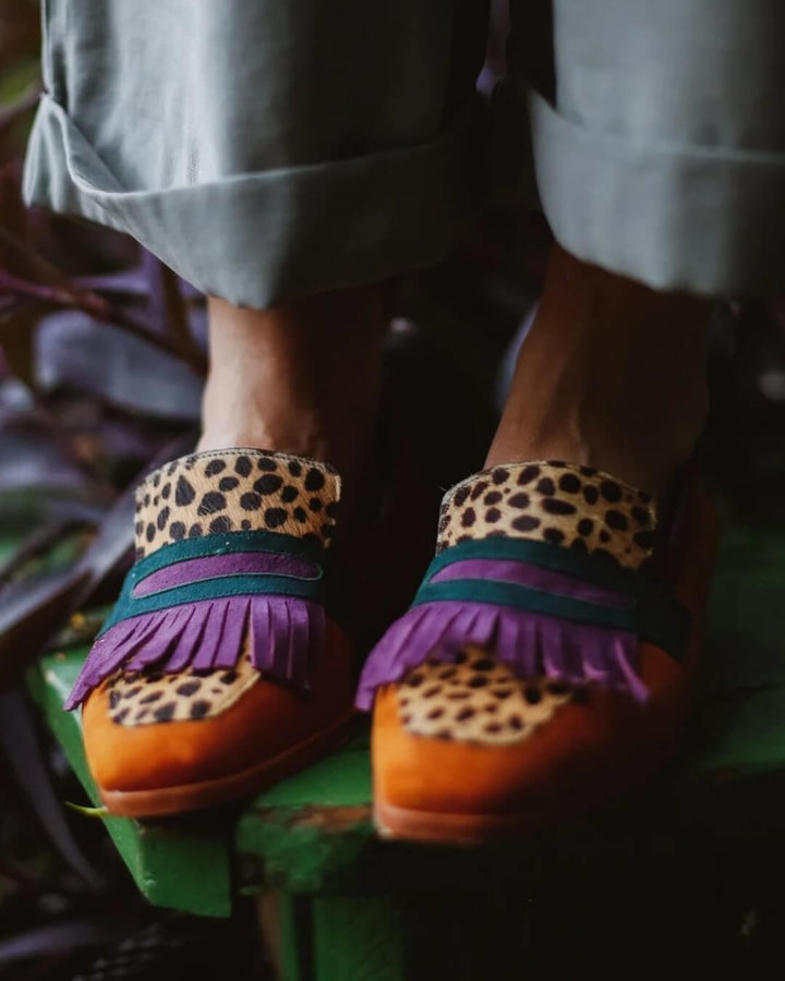 Kelira | Loafer With Fringes And Animal Print