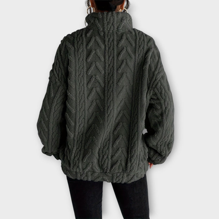 Eleanor™| Braided Zip-Up Pullover