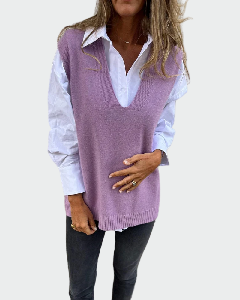 Hilda | Sleeveless Knitted Sweater
