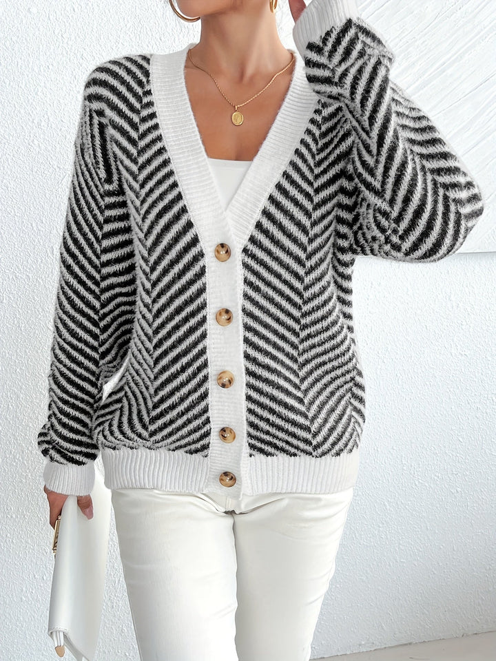 Eleanor™ | Monochrome Chic Cardigan