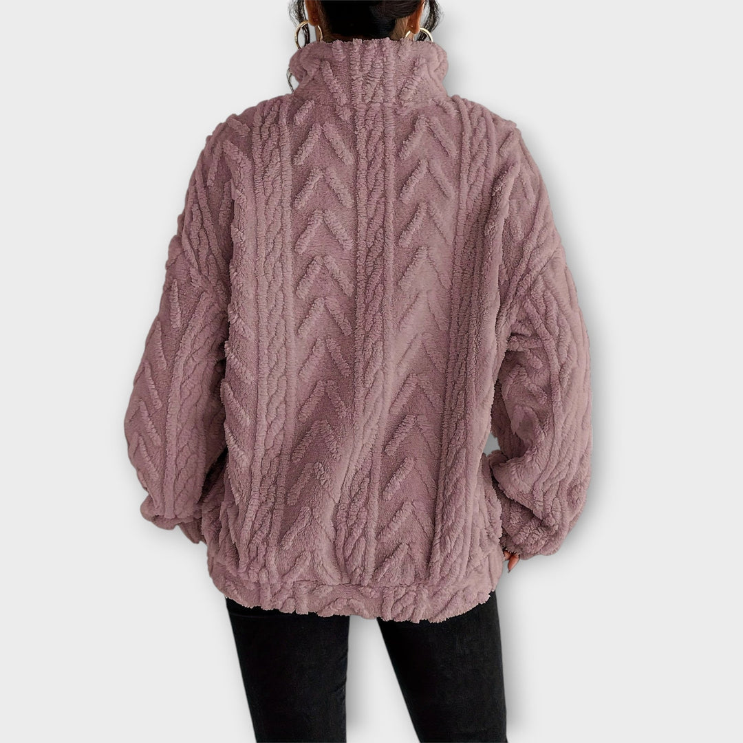 Eleanor™| Braided Zip-Up Pullover