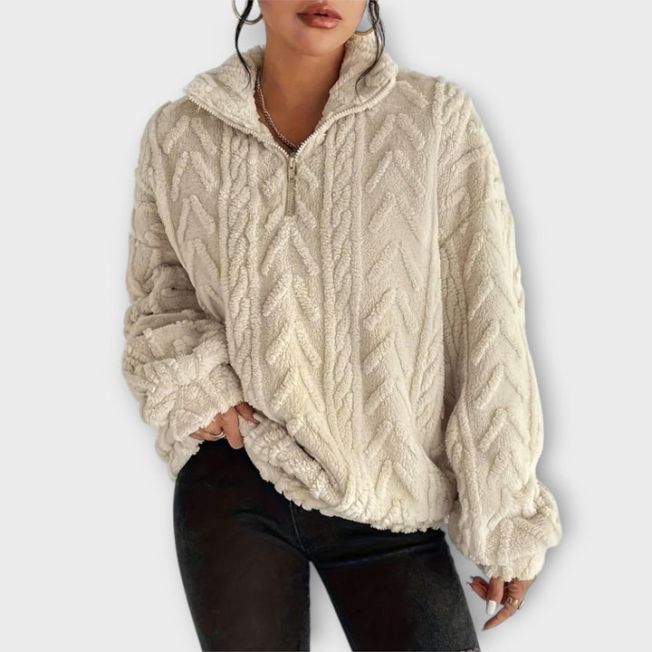 Eleanor™| Braided Zip-Up Pullover