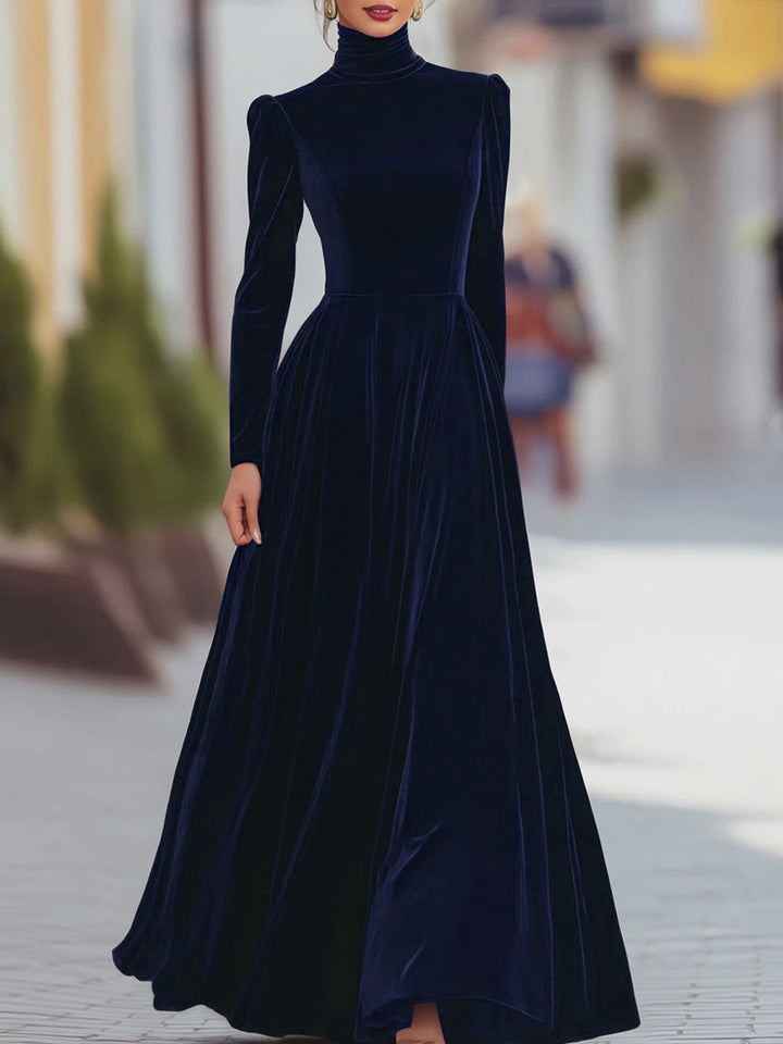 Eleanor | Velvet Mock-Neck Maxi Dress