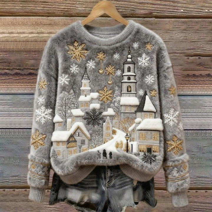 Talbot™ | Winter Village Fluffy Christmas Sweater
