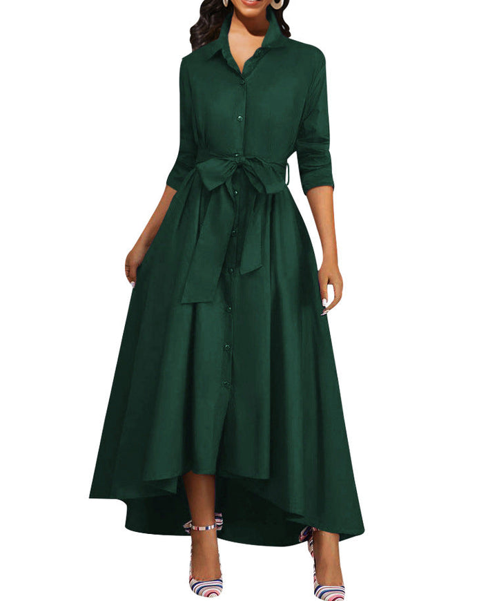 Marianne | Holiday Perfect Button-Front Maxi Dress