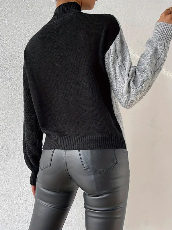 Eleanor™ | Contrast Cable Knit Sweater