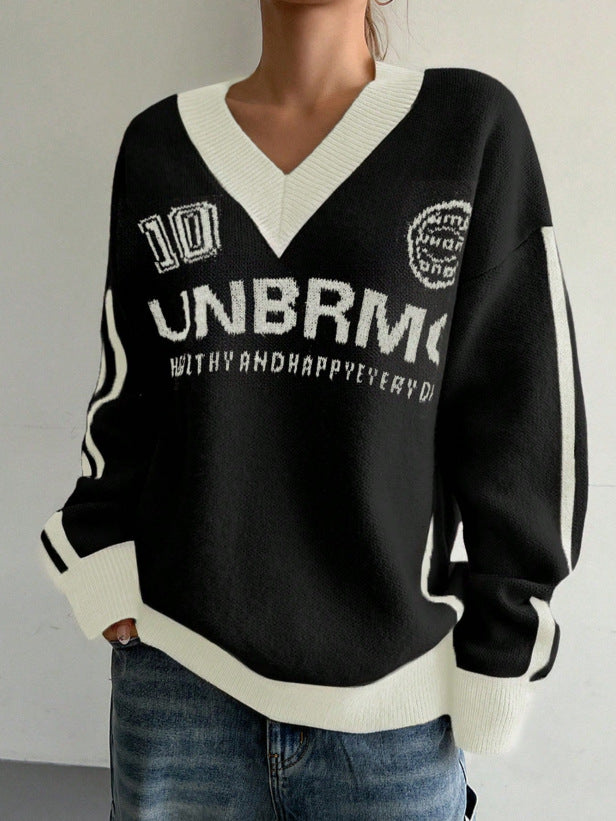 Eleanor™ | Urban Varsity Knit Sweater