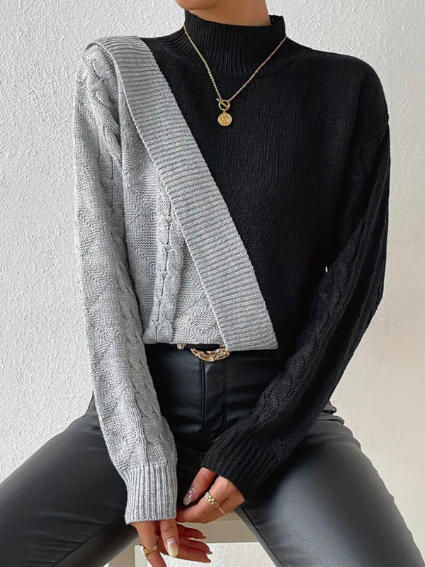 Eleanor™ | Contrast Cable Knit Sweater