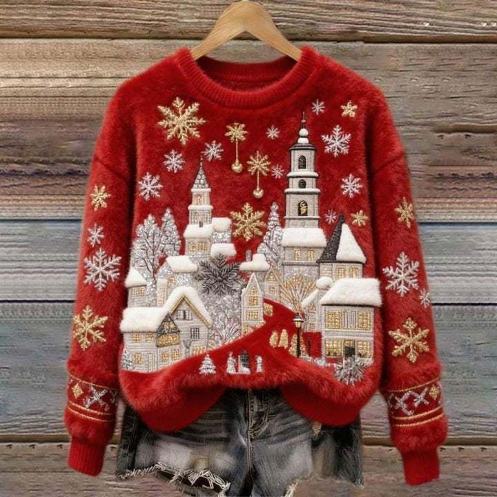 Talbot™ | Winter Village Fluffy Christmas Sweater