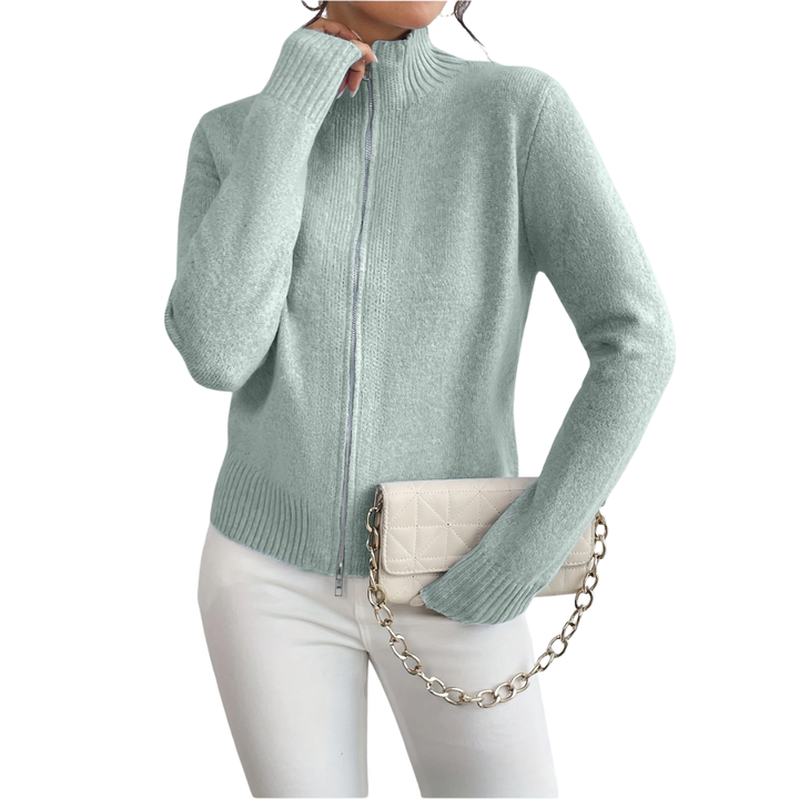 Eleanor™ | Celeste Zip-Up Knit Cardigan