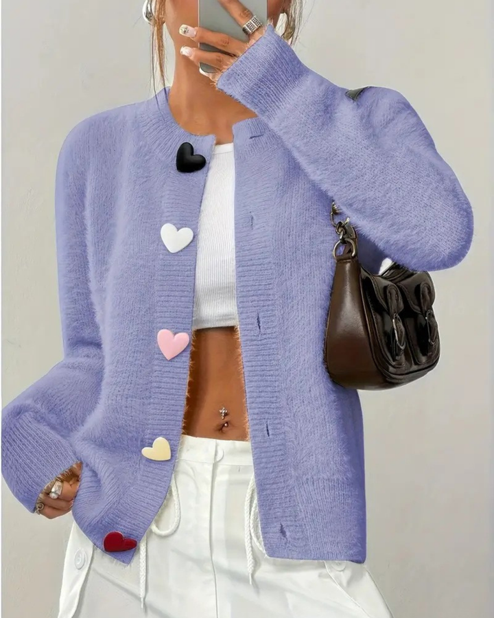 Eleanor™ Heart Button Cardigan
