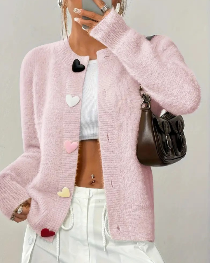Eleanor™ Heart Button Cardigan