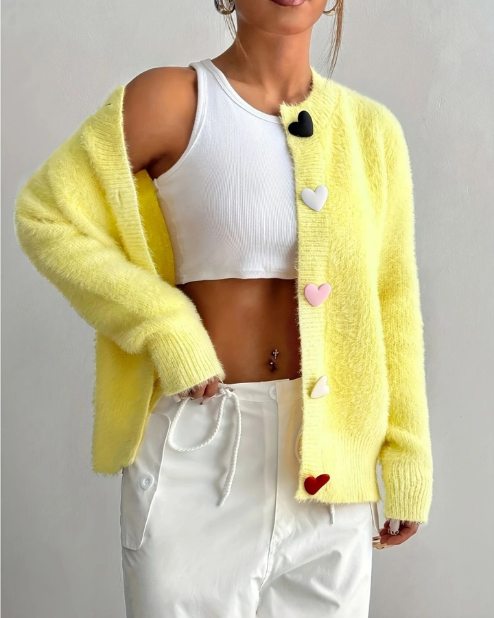 Eleanor™ Heart Button Cardigan