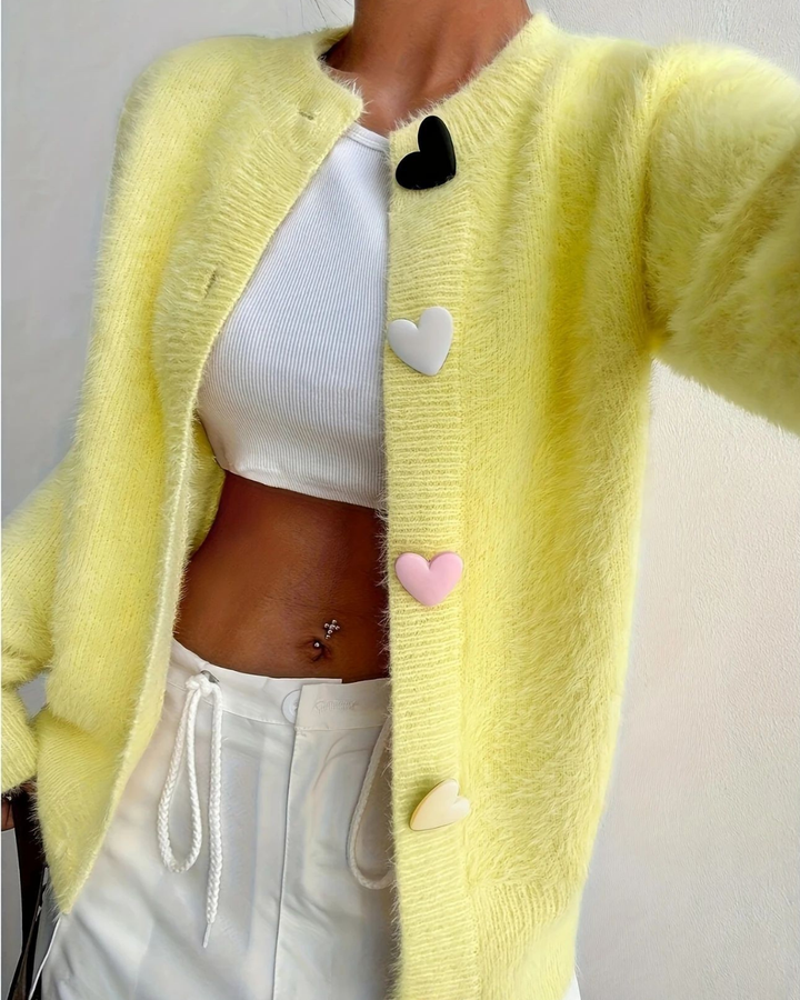 Eleanor™ Heart Button Cardigan