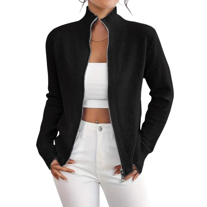 Eleanor™ | Celeste Zip-Up Knit Cardigan