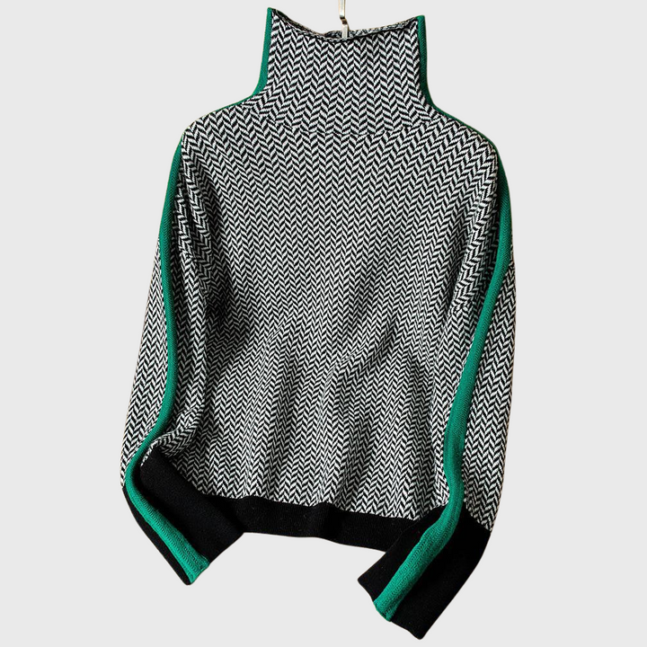 Kinga™ | Striped Turtleneck Sweater