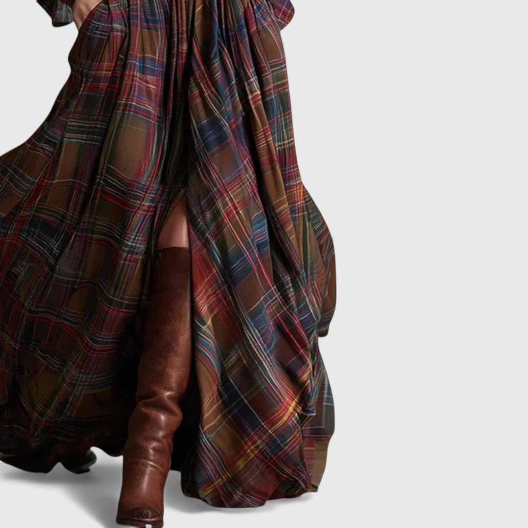 Hailey - Timeless Checkered Maxi Dress