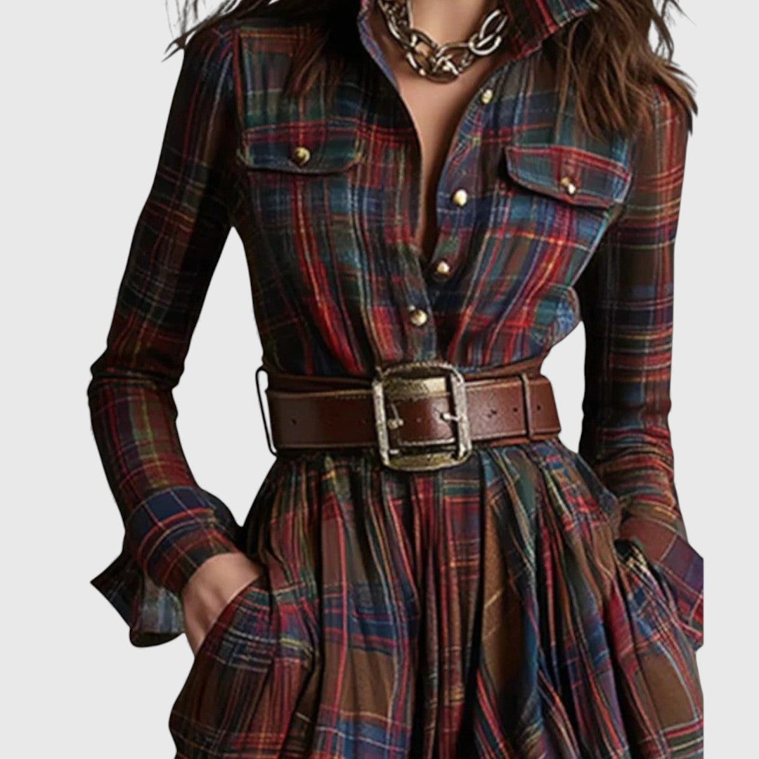 Hailey - Timeless Checkered Maxi Dress