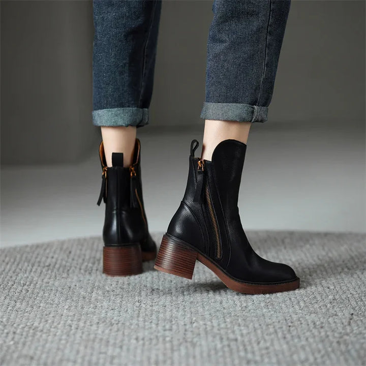 Serene - Chic Block Heel Ankle Boots
