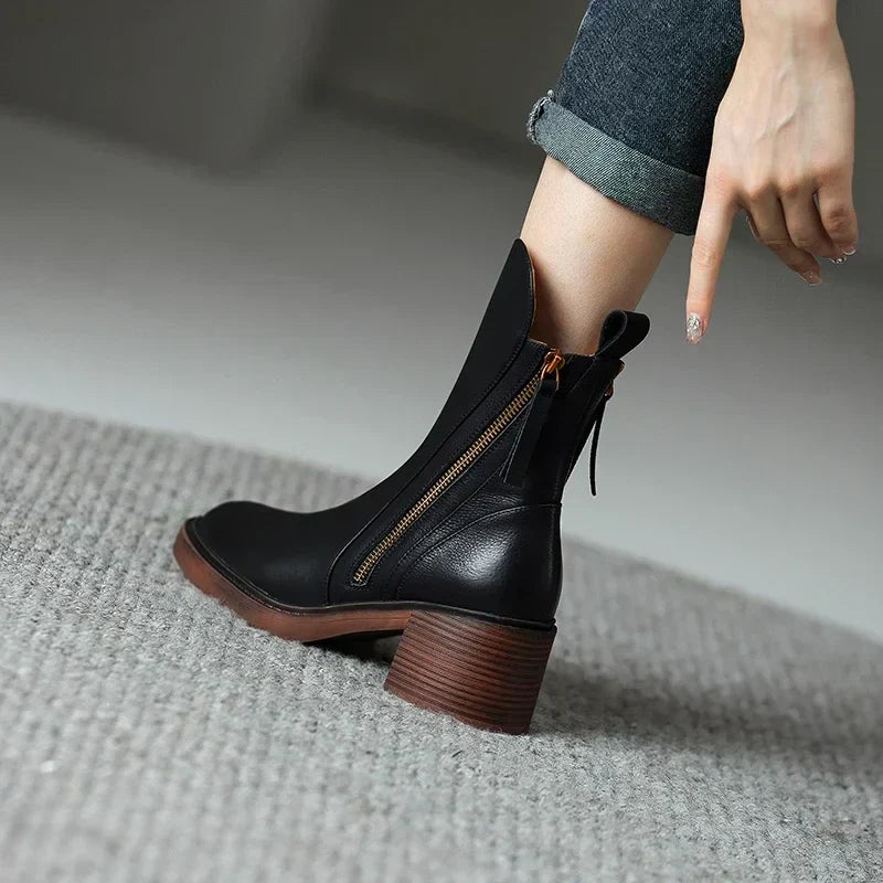 Serene - Chic Block Heel Ankle Boots