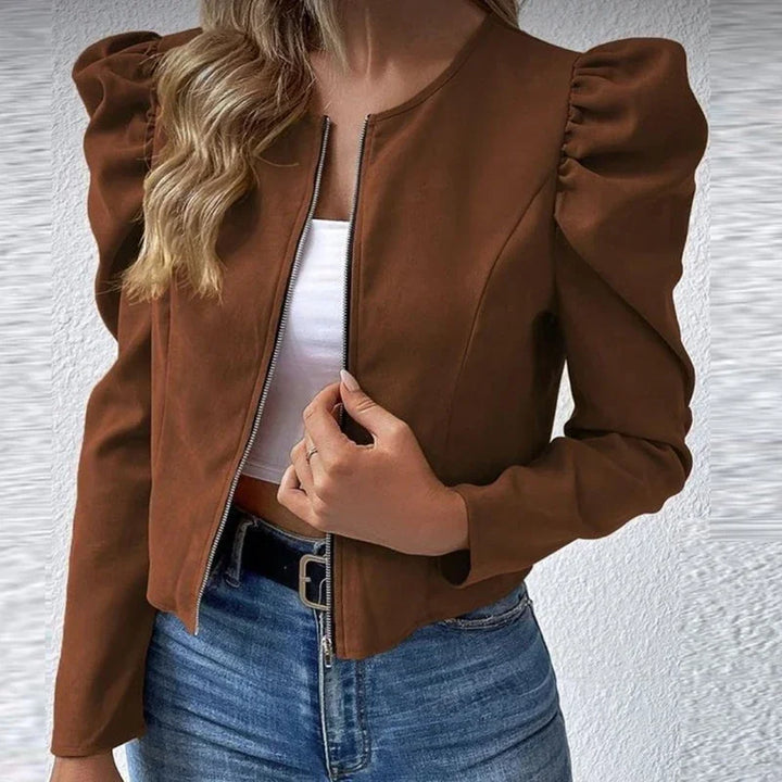 Milava™ | Stylish Short Jacket with Puff Sleeves