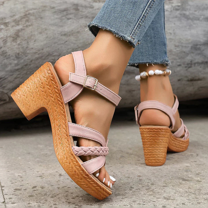 Nylara | Braided Strap Platform Sandals