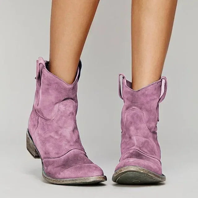 Tessa™ | Vintage-Inspired Western Ankle Boots