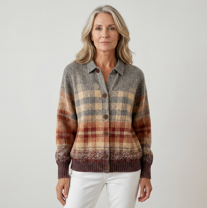 Nora | Rustic Plaid Cardigan