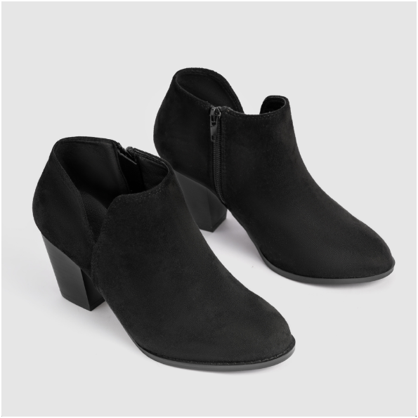 Lirayne | Pointed Ankle Boot With Suede Effect