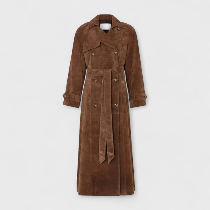 Veronika | Elegant High-Collar Trench Coat