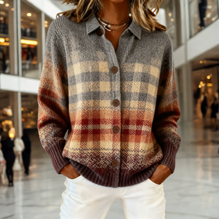 Nora | Rustic Plaid Cardigan