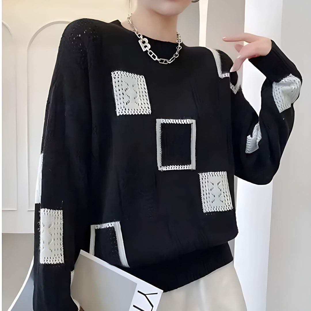 Eleanor™ | Women's Geometric Knitted Sweater