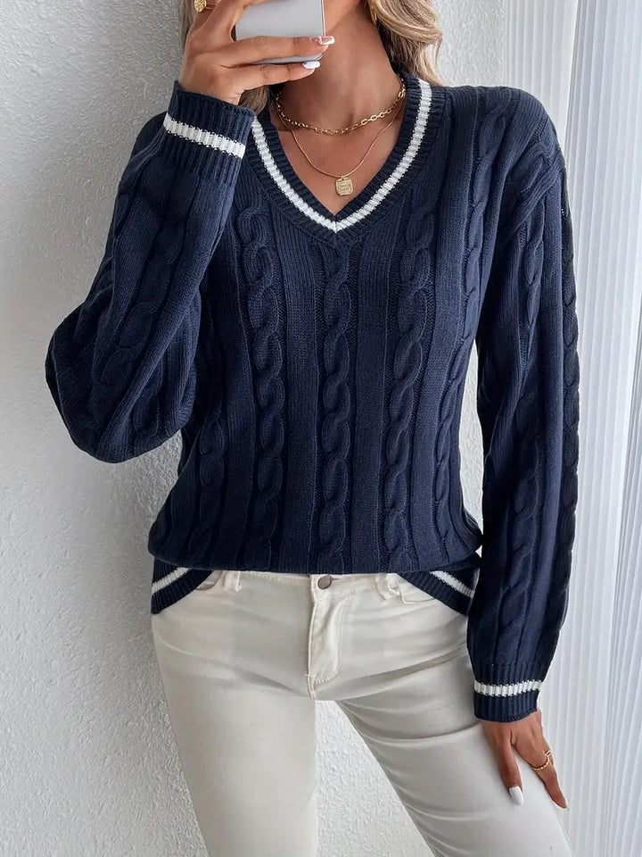 Milava™ Elegant and Comfortable V-Neck Sweater for Autumn