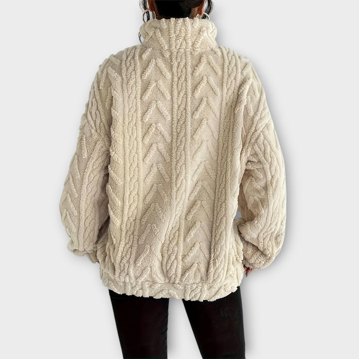 Eleanor™| Braided Zip-Up Pullover