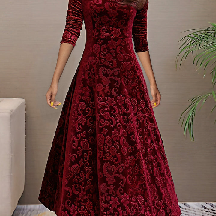 Nancy | Holiday Velvet Elegance Dress