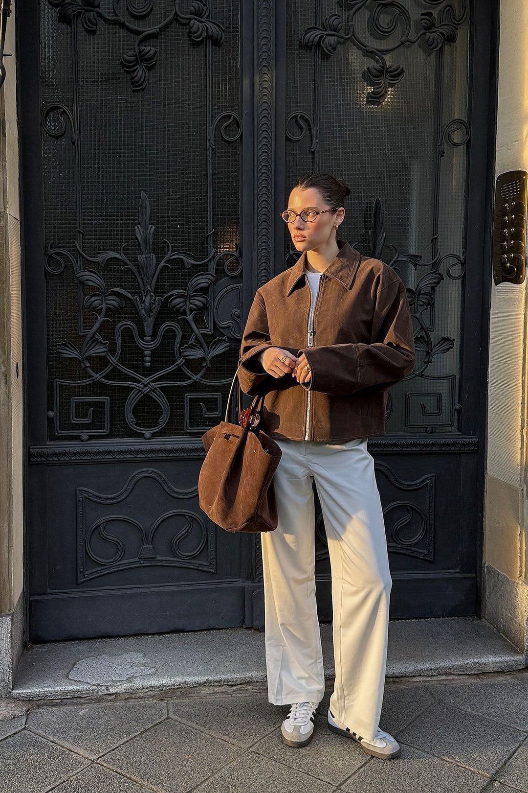 Valira |  Faux Suede Zip Jacket