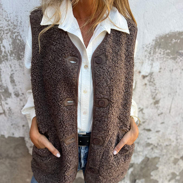 Zebby - Cozy Buttoned Vest