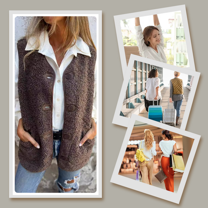 Zebby - Cozy Buttoned Vest